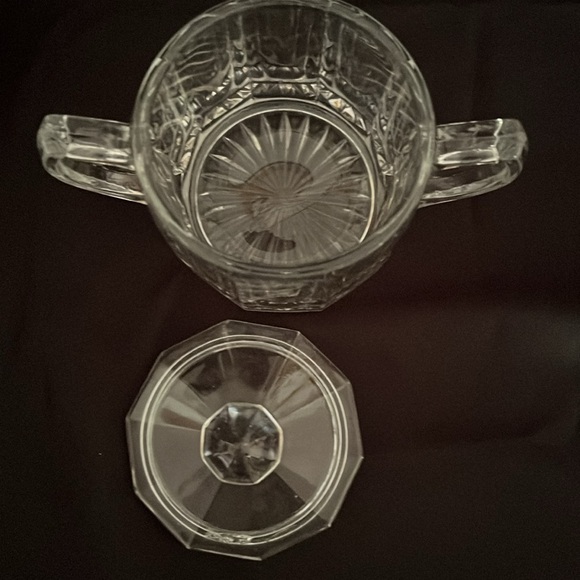 Vintage Star Burst Covered Glass Sugarer - Picture 3 of 5